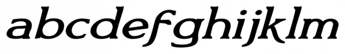 Bronzetti Expanded Expanded Bold Italic Font LOWERCASE