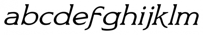 Bronzetti Expanded Expanded Regular Italic Font LOWERCASE