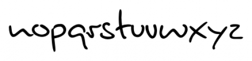 Brouet Handwriting Regular Font LOWERCASE