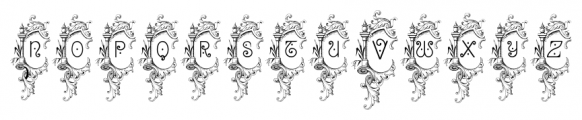 Bruce 1065  Ornamental Font UPPERCASE