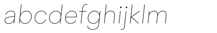 BR Cobane Thin Italic Font LOWERCASE