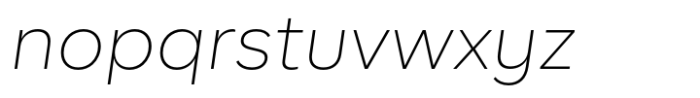 BR Firma Extra Light Italic Font LOWERCASE