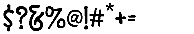 Brackoz Round Font OTHER CHARS