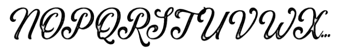 Bradleys Script Rough Font UPPERCASE
