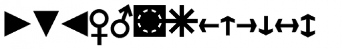 Bradwell Symbols Font UPPERCASE