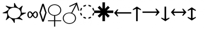 Bradwell Symbols Font LOWERCASE