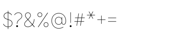 Brahma Rounded Thin Font OTHER CHARS