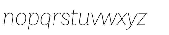 Brahmana Thin Italic Font LOWERCASE