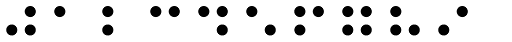 Braille Ext EF Regular Font OTHER CHARS