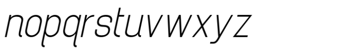 Brainy Extra Light Expanded Italic Font LOWERCASE