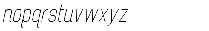 Brainy Thin Condensed Italic Font LOWERCASE