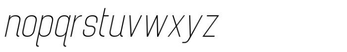 Brainy Thin Semi Condensed Italic Font LOWERCASE