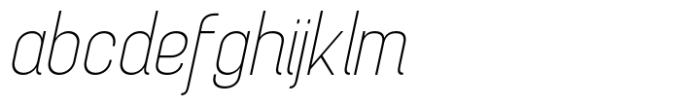 Brainy Thin Semi Expanded Italic Font LOWERCASE