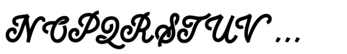 Brampton  Script Regular Font UPPERCASE