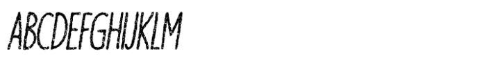 Branco Letterpress Rough Italic Font UPPERCASE