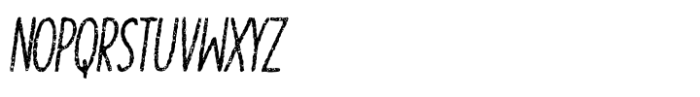 Branco Letterpress Rough Italic Font LOWERCASE