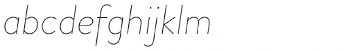 Brandon Grotesque Thin Italic Font LOWERCASE