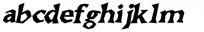 Brashee Bold Oblique Font LOWERCASE