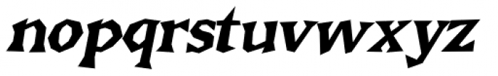 Brashee Bold Oblique Font LOWERCASE