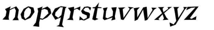 Brashee Regular Oblique Font LOWERCASE