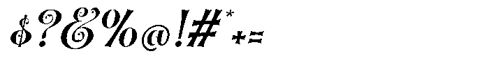 Brasstape Italic Font OTHER CHARS