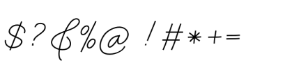 Brastagi Signature Regular Font OTHER CHARS
