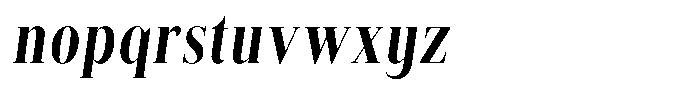 Brastine Black Condensed Italic Font LOWERCASE