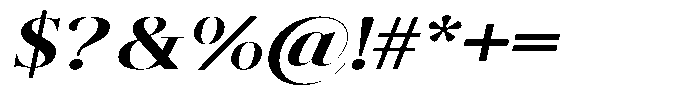 Brastine Black Expanded Italic Font OTHER CHARS