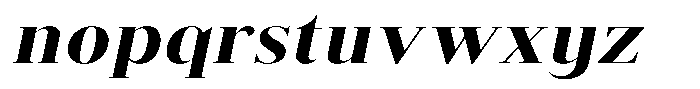 Brastine Black Expanded Italic Font LOWERCASE