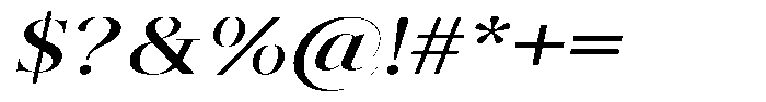 Brastine Bold Expanded Italic Font OTHER CHARS