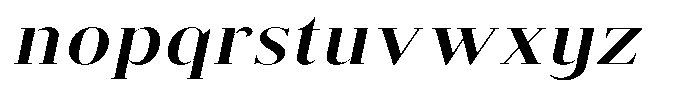 Brastine Bold Expanded Italic Font LOWERCASE