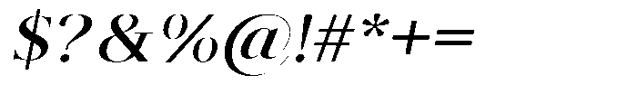 Brastine Bold Semi Expanded Italic Font OTHER CHARS