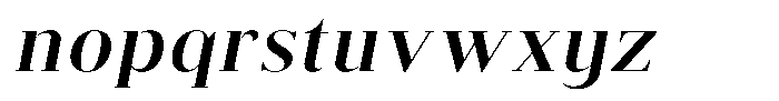 Brastine Bold Semi Expanded Italic Font LOWERCASE