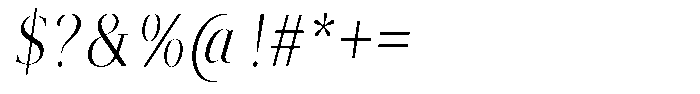 Brastine Condensed Italic Font OTHER CHARS