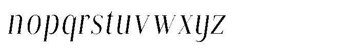 Brastine Condensed Italic Font LOWERCASE