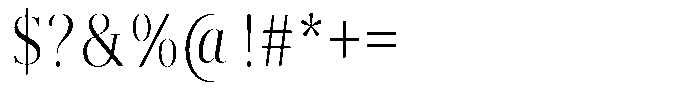 Brastine Condensed Font OTHER CHARS