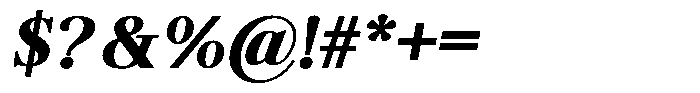 Brastine Contrast Black Italic Font OTHER CHARS