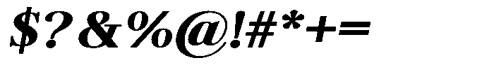 Brastine Contrast Black Semi Expanded Italic Font OTHER CHARS