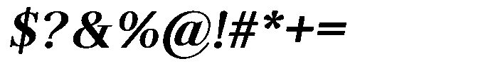 Brastine Contrast Bold Italic Font OTHER CHARS