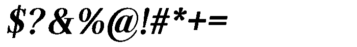 Brastine Contrast Bold Semi Condensed Italic Font OTHER CHARS