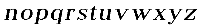 Brastine Contrast Expanded Italic Font LOWERCASE