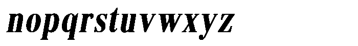 Brastine Contrast Extra Bold Condensed Italic Font LOWERCASE