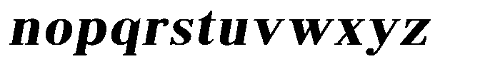 Brastine Contrast Extra Bold Semi Expanded Italic Font LOWERCASE