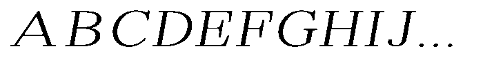 Brastine Contrast Extra Light Expanded Italic Font UPPERCASE