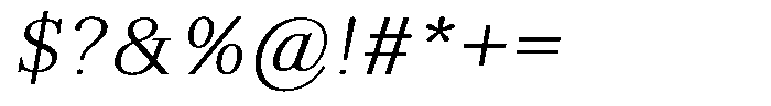 Brastine Contrast Extra Light Italic Font OTHER CHARS