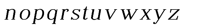 Brastine Contrast Extra Light Semi Expanded Italic Font LOWERCASE