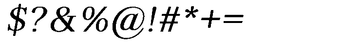 Brastine Contrast Italic Font OTHER CHARS