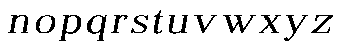 Brastine Contrast Light Expanded Italic Font LOWERCASE