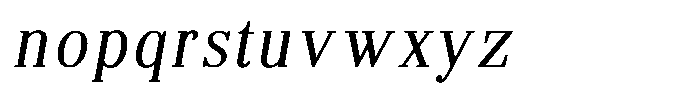 Brastine Contrast Light Semi Condensed Italic Font LOWERCASE