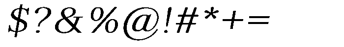Brastine Contrast Light Semi Expanded Italic Font OTHER CHARS